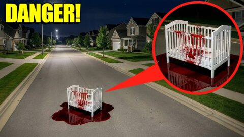 If you see this BLOODY BABY CRIB in the middle of the road, run! (it’s not SAFE)