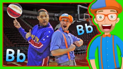Learn Letters for Toddlers with Blippi and the Globetrotters | The Letter B