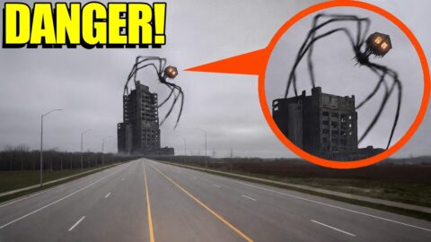 Drone catches House Head CLIMBING a Building! (It’s WATCHING us!)